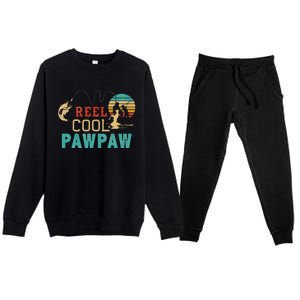 Fishing Reel Cool Pawpaw Father’s Day Gift Fisherman Pawpaw Premium Crewneck Sweatsuit Set