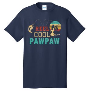 Fishing Reel Cool Pawpaw Father’s Day Gift Fisherman Pawpaw Tall T-Shirt