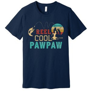 Fishing Reel Cool Pawpaw Father’s Day Gift Fisherman Pawpaw Premium T-Shirt