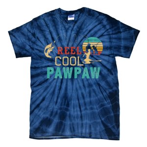 Fishing Reel Cool Pawpaw Father’s Day Gift Fisherman Pawpaw Tie-Dye T-Shirt