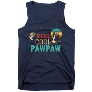 Fishing Reel Cool Pawpaw Father’s Day Gift Fisherman Pawpaw Tank Top