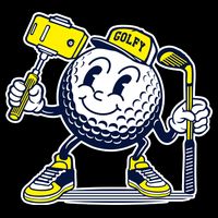 Funny Retro Cartoon Golf Ball Taking Selfie Long Sleeve Shirt
