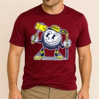 Funny Retro Cartoon Golf Ball Taking Selfie Cooling Performance Crew T-Shirt