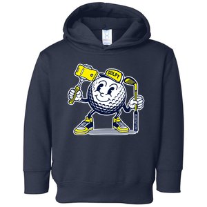 Funny Retro Cartoon Golf Ball Taking Selfie Toddler Hoodie