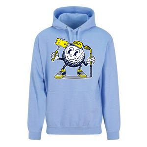 Funny Retro Cartoon Golf Ball Taking Selfie Unisex Surf Hoodie