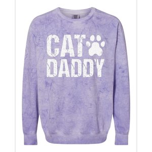 Funny Rad Cat Daddy Dad Gift Fathers Day Colorblast Crewneck Sweatshirt