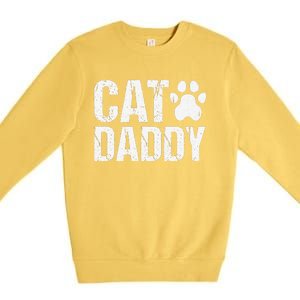 Funny Rad Cat Daddy Dad Gift Fathers Day Premium Crewneck Sweatshirt