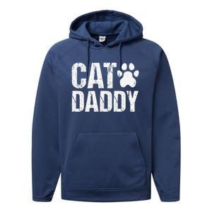 Funny Rad Cat Daddy Dad Gift Fathers Day Performance Fleece Hoodie