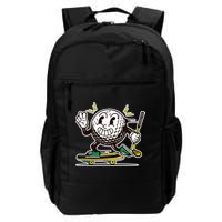 Funny Retro Cartoon Skateboarding Golf Ball Backpack