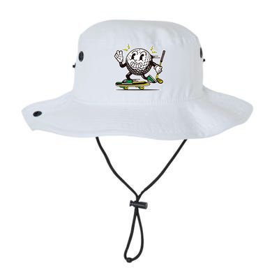 Funny Retro Cartoon Skateboarding Golf Ball Bucket Hat