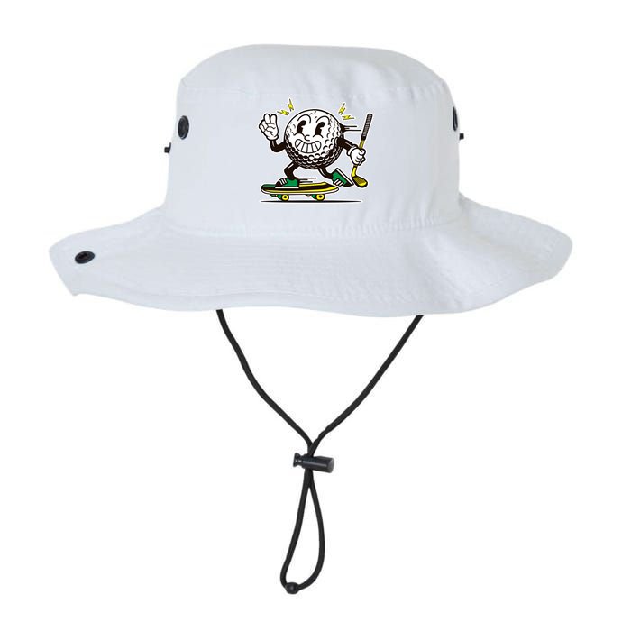 Funny Retro Cartoon Skateboarding Golf Ball Legacy Cool Fit Booney Bucket Hat