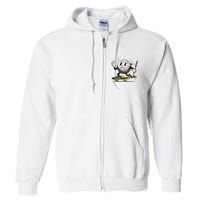 Funny Retro Cartoon Skateboarding Golf Ball Full Zip Hoodie