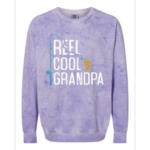 Fishing Reel Cool Grandpa Father’s Day Gift For Fisher Gift Colorblast Crewneck Sweatshirt