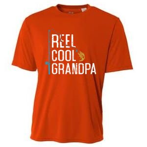 Fishing Reel Cool Grandpa Father’s Day Gift For Fisher Gift Cooling Performance Crew T-Shirt