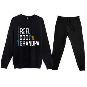 Fishing Reel Cool Grandpa Father’s Day Gift For Fisher Gift Premium Crewneck Sweatsuit Set