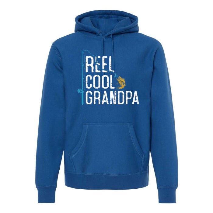 Fishing Reel Cool Grandpa Father’s Day Gift For Fisher Gift Premium Hoodie