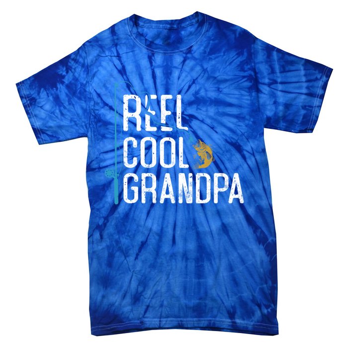 Fishing Reel Cool Grandpa Father’s Day Gift For Fisher Gift Tie-Dye T-Shirt