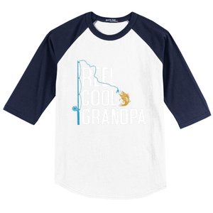 Fishing Reel Cool Grandpa Father’s Day Gift For Fisher Gift Baseball Sleeve Shirt