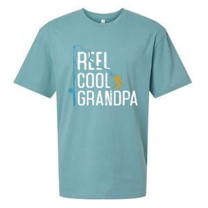 Fishing Reel Cool Grandpa Father’s Day Gift For Fisher Gift Sueded Cloud Jersey T-Shirt