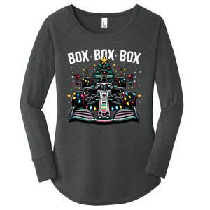 Formula Racing Car Box Box Box Radio Call Fun Christmas Tree  Women's Perfect Tri Tunic Long Sleeve Shirt