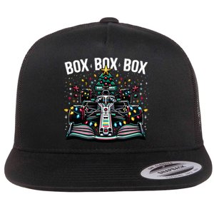 Formula Racing Car Box Box Box Radio Call Fun Christmas Tree  Flat Bill Trucker Hat