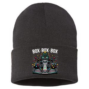 Formula Racing Car Box Box Box Radio Call Fun Christmas Tree  Sustainable Knit Beanie