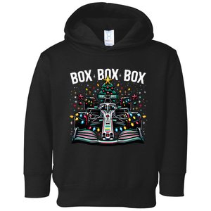 Formula Racing Car Box Box Box Radio Call Fun Christmas Tree  Toddler Hoodie