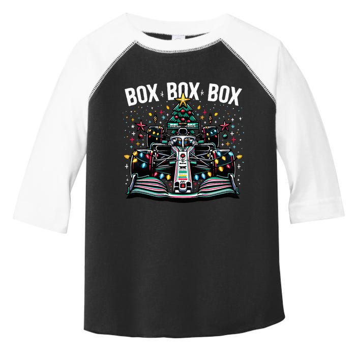 Formula Racing Car Box Box Box Radio Call Fun Christmas Tree  Toddler Fine Jersey T-Shirt