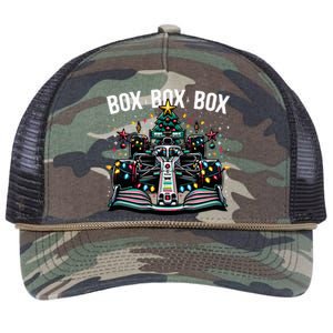 Formula Racing Car Box Box Box Radio Call Fun Christmas Tree  Retro Rope Trucker Hat Cap