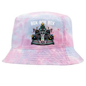 Formula Racing Car Box Box Box Radio Call Fun Christmas Tree  Tie-Dyed Bucket Hat