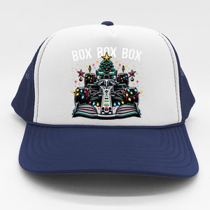 Formula Racing Car Box Box Box Radio Call Fun Christmas Tree  Trucker Hat