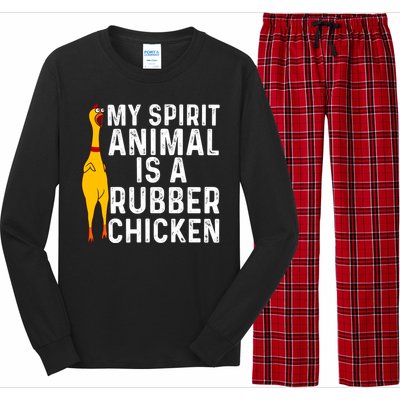 Funny Rubber Chicken Gift Men Women Rubber Chicken Costume Gift Long Sleeve Pajama Set