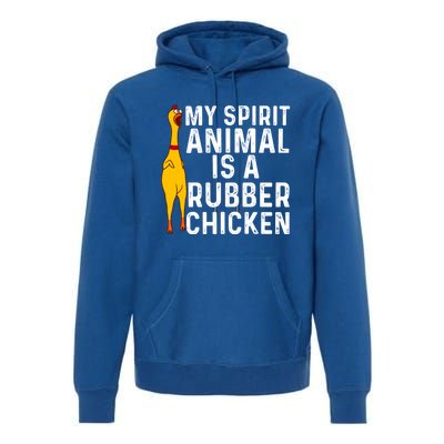 Funny Rubber Chicken Gift Men Women Rubber Chicken Costume Gift Premium Hoodie