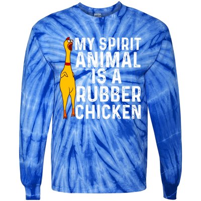 Funny Rubber Chicken Gift Men Women Rubber Chicken Costume Gift Tie-Dye Long Sleeve Shirt