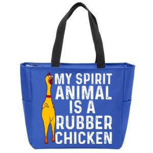 Funny Rubber Chicken Gift Men Women Rubber Chicken Costume Gift Zip Tote Bag