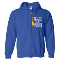 Funny Rubber Chicken Gift Men Women Rubber Chicken Costume Gift Full Zip Hoodie