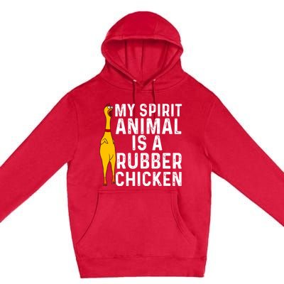 Funny Rubber Chicken Gift Men Women Rubber Chicken Costume Gift Premium Pullover Hoodie