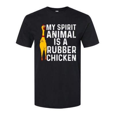 Funny Rubber Chicken Gift Men Women Rubber Chicken Costume Gift Softstyle CVC T-Shirt