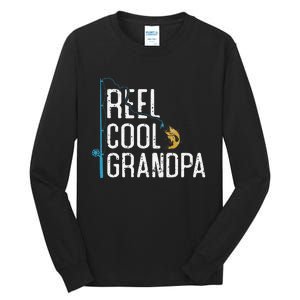 Fishing Reel Cool Grandpa Father’s Day Gift For Fisherman Pullover Hoodie Tall Long Sleeve T-Shirt