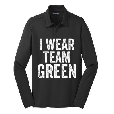 Formula Racing Car I Wear Team Green F1 Formula One Racing Car Silk Touch Performance Long Sleeve Polo