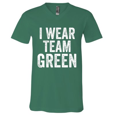 Formula Racing Car I Wear Team Green F1 Formula One Racing Car V-Neck T-Shirt