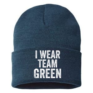 Formula Racing Car I Wear Team Green F1 Formula One Racing Car Sustainable Knit Beanie