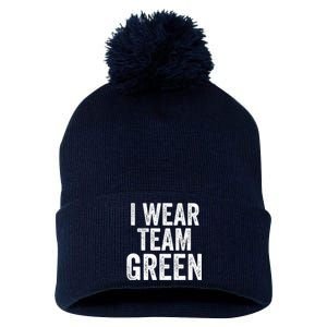 Formula Racing Car I Wear Team Green F1 Formula One Racing Car Pom Pom 12in Knit Beanie