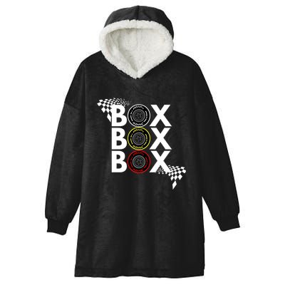 Formula Racing Car Box Box Box Radio Call To Pitbox Car Race Gift Hooded Wearable Blanket