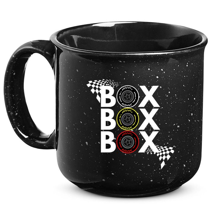 Formula Racing Car Box Box Box Radio Call To Pitbox Car Race Gift 15oz Campfire Ceramic Mug