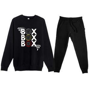 Formula Racing Car Box Box Box Radio Call To Pitbox Car Race Gift Premium Crewneck Sweatsuit Set