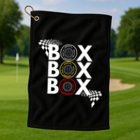 Formula Racing Car Box Box Box Radio Call To Pitbox Car Race Gift Golf Towel