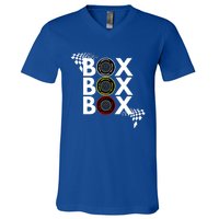 Formula Racing Car Box Box Box Radio Call To Pitbox Car Race Gift V-Neck T-Shirt