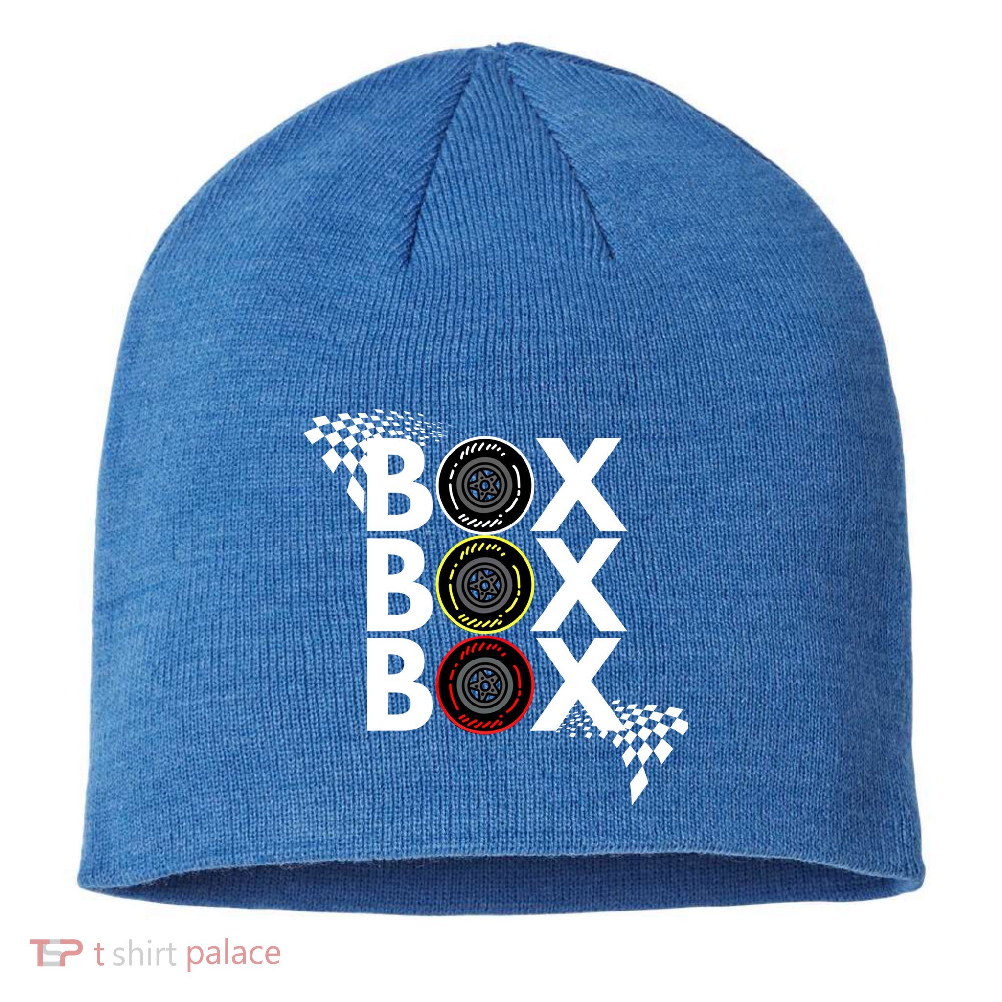Formula Racing Car Box Box Box Radio Call To Pitbox Car Race Gift Sustainable Beanie
