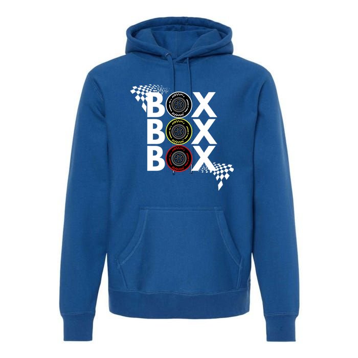 Formula Racing Car Box Box Box Radio Call To Pitbox Car Race Gift Premium Hoodie